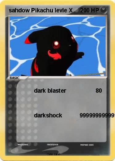 Pokemon sahdow Pikachu levle X