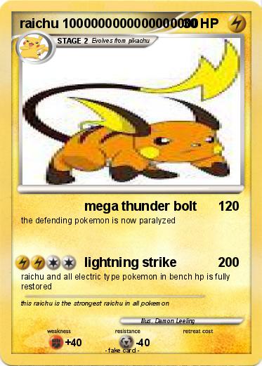 Pokemon raichu 1000000000000000000