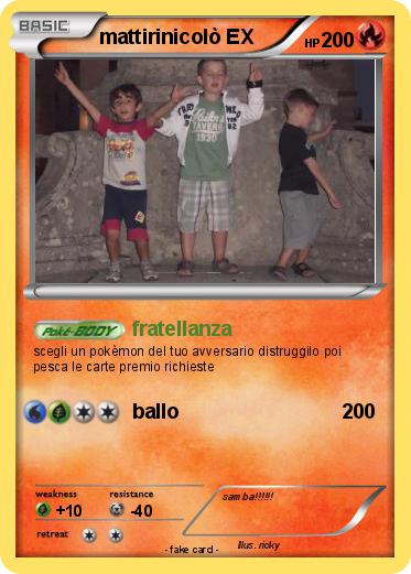 Pokemon mattirinicolò EX