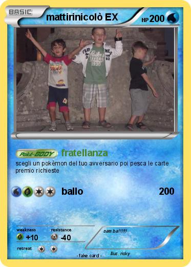 Pokemon mattirinicolò EX