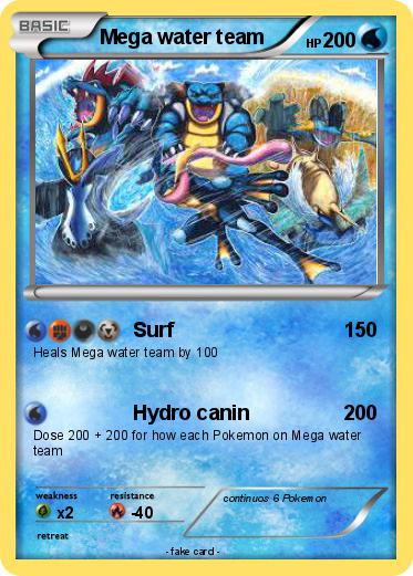 Pokemon Mega water team