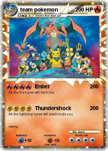 Pokemon team pokemon