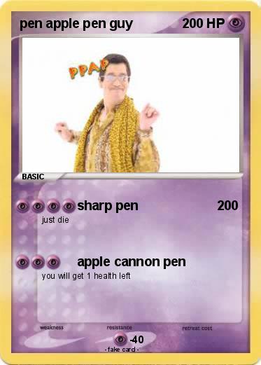 Pokemon pen apple pen guy