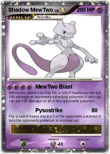 Pokemon Shadow MewTwo Pokemon Shadow MewTwo