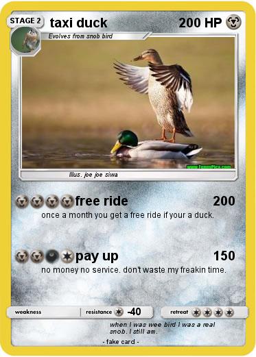 Pokemon taxi duck