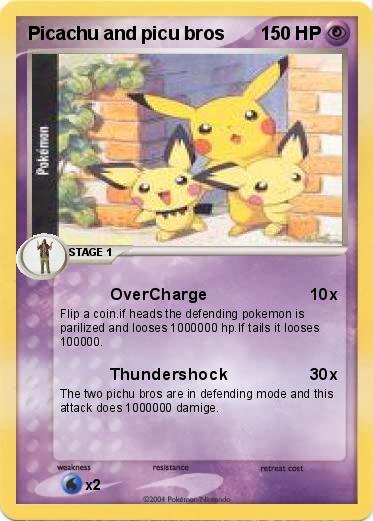 Pokemon Picachu and picu bros