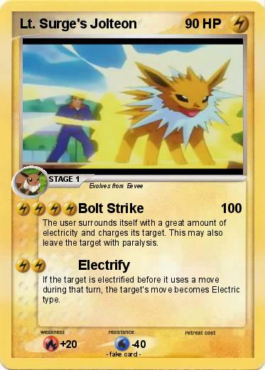 Pokemon Lt. Surge's Jolteon