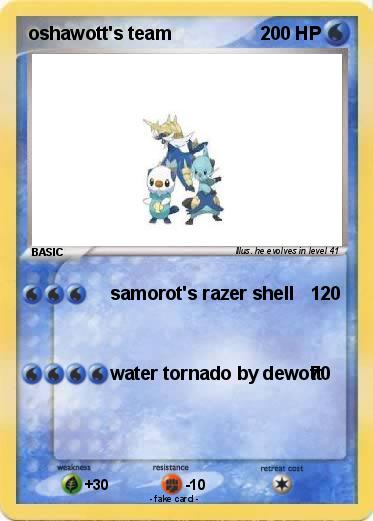 Pokemon oshawott's team