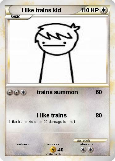 Pokemon I like trains kid
