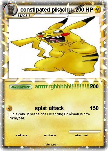 Pokemon constipated pikachu