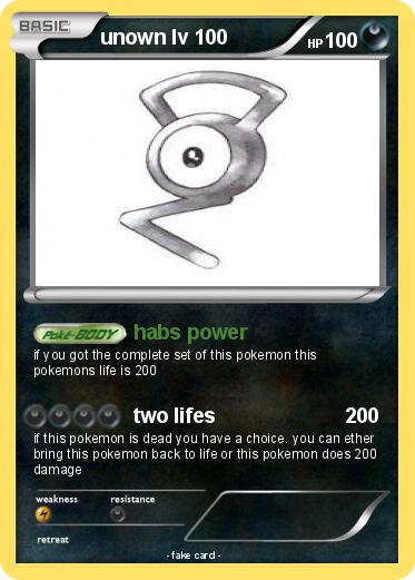 Pokemon unown lv 100