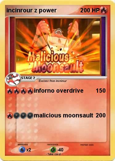 Pokemon incinrour z power