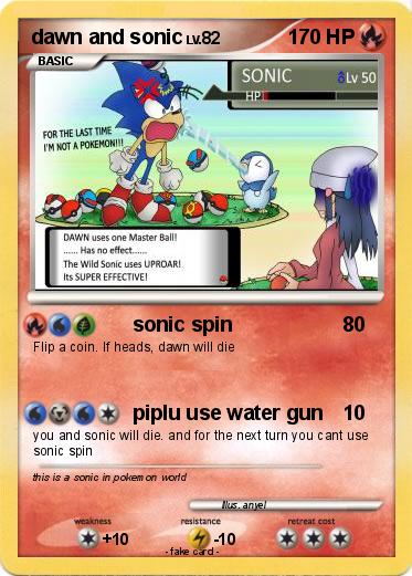 Pokemon dawn and sonic