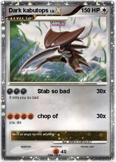 Pokemon Dark kabutops