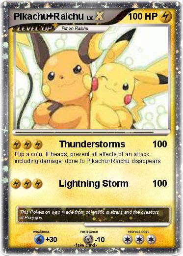Pokemon Pikachu+Raichu