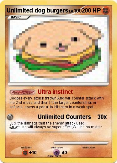 Pokemon Unlimited dog burgers