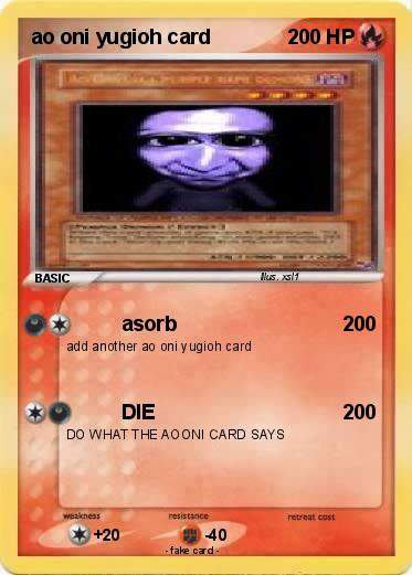 Pokemon ao oni yugioh card
