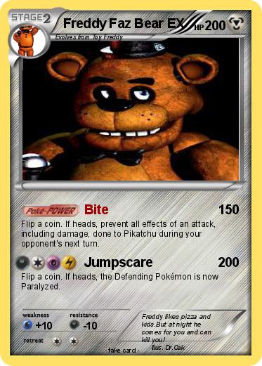 Pokemon Freddy Faz Bear EX