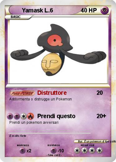 Pokemon Yamask L.6