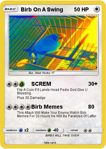 Pokemon Birb On A Swing