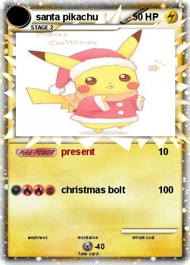 Pokemon santa pikachu