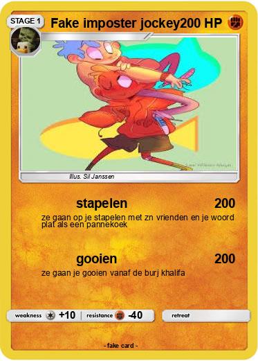 Pokemon Fake imposter jockey