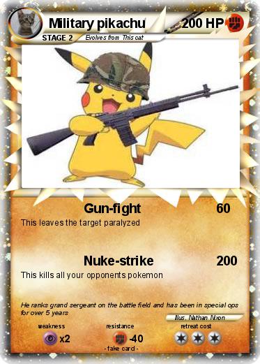 Pokemon Military pikachu