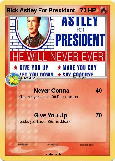 Pokemon Rick Astley For President