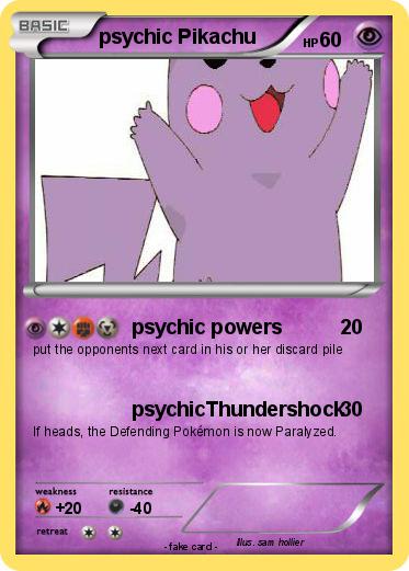Pokemon psychic Pikachu