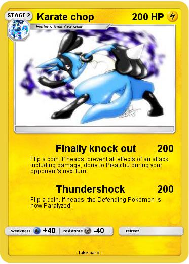 Pokemon Karate chop