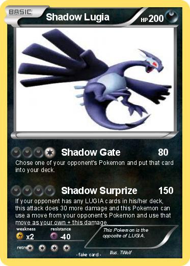 Pokemon Shadow Lugia