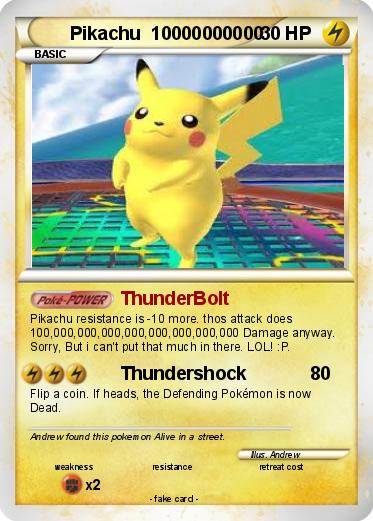 Pokemon Pikachu  10000000000