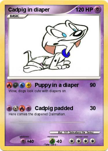 Pokemon Cadpig in diaper