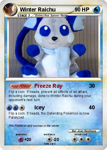 Pokemon Winter Raichu Pokemon Winter Raichu