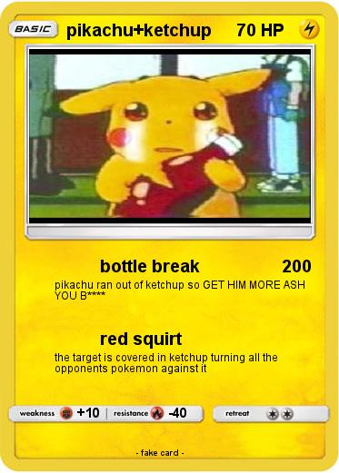 Pokemon pikachu+ketchup