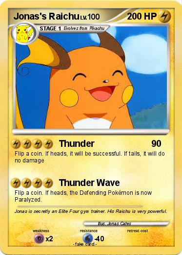 Pokemon Jonas's Raichu