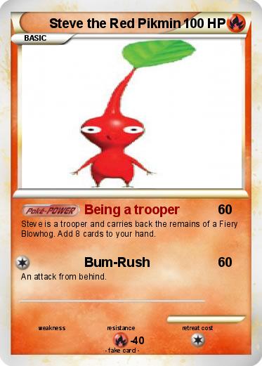 Pokemon Steve the Red Pikmin