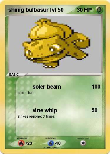 Pokemon shinig bulbasur lvl 50