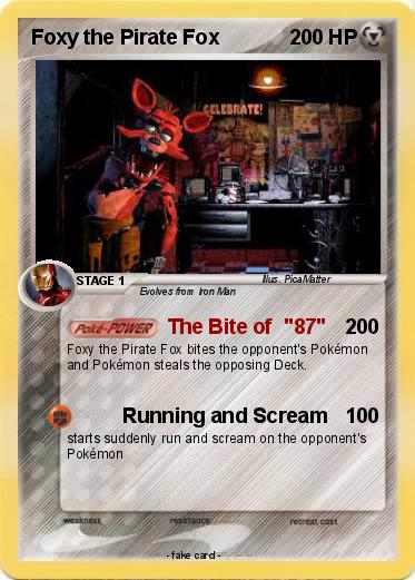Pokemon Foxy the Pirate Fox