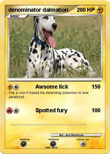 Pokemon denominator dalmation