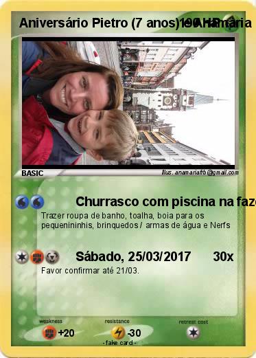 Pokemon Aniversário Pietro (7 anos) e Anamaria