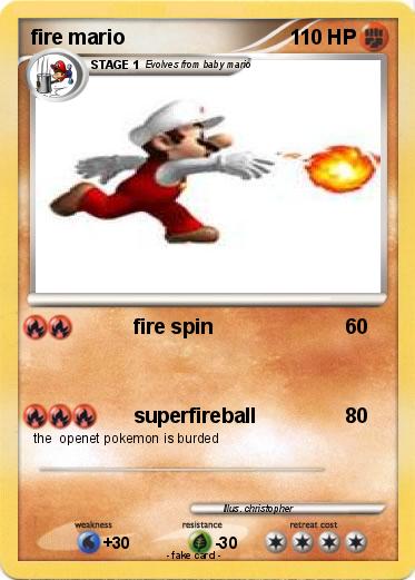 Pokemon fire mario