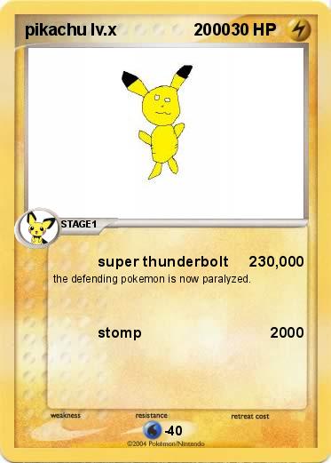 Pokemon pikachu lv.x                 2000