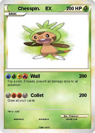 Pokemon Chesspin.    EX
