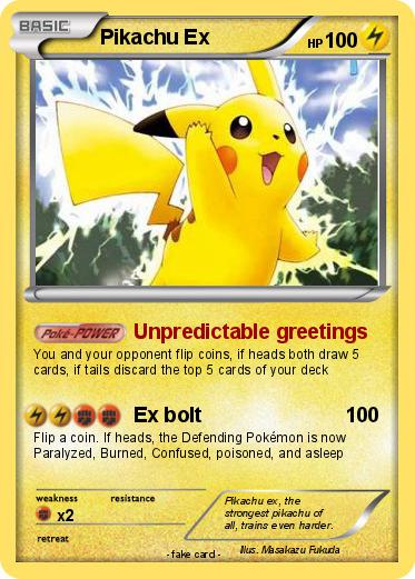 Pokemon Pikachu Ex