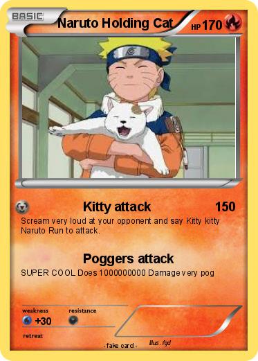 Pokemon Naruto Holding Cat