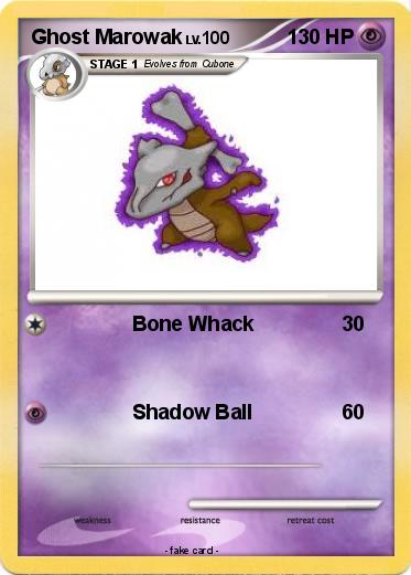 Pokemon Ghost Marowak