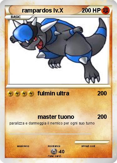 Pokemon rampardos lv.X