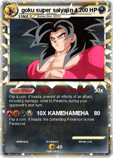 Pokemon goku super saiyajin 4