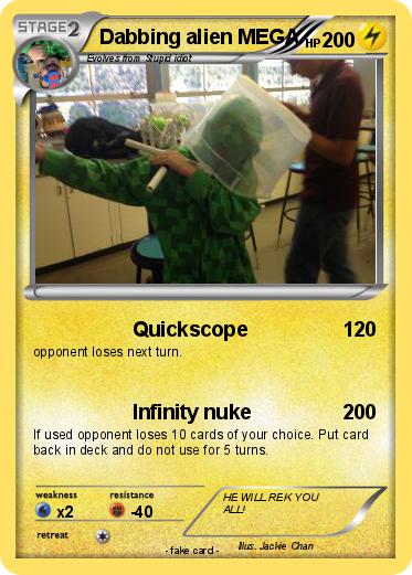 Pokemon Dabbing alien MEGA